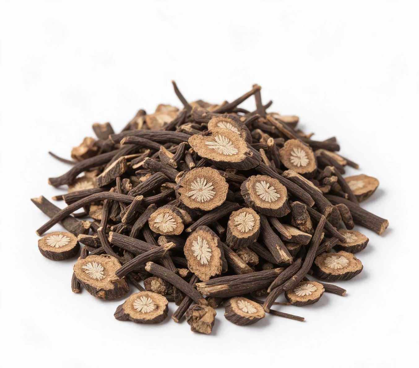 烘干威灵仙切片