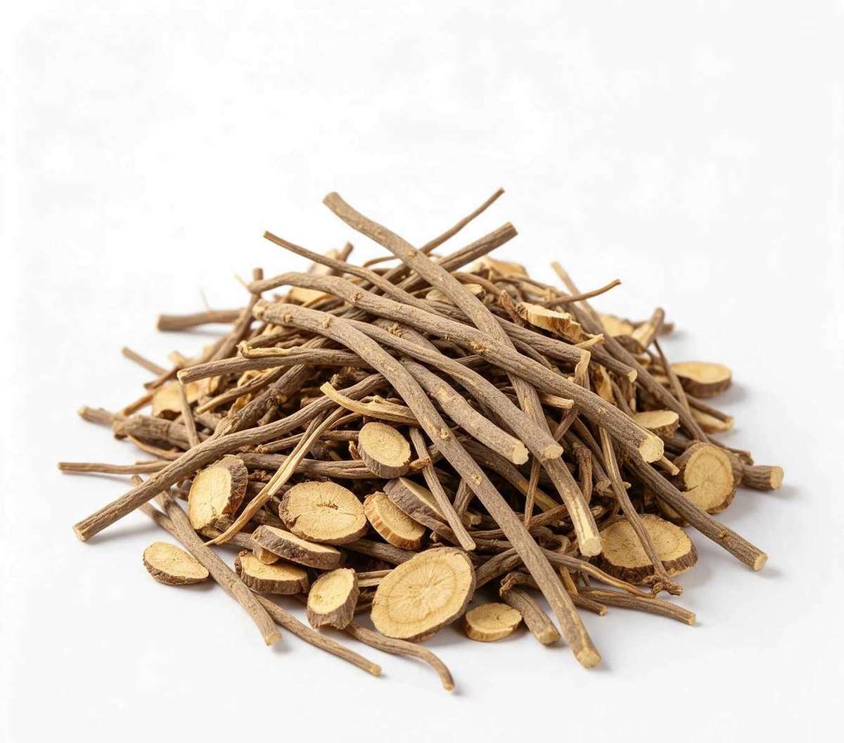 烘干山豆根切片